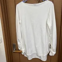 プラステ グロスジャージーギャザースリーブTシャツ