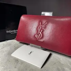 イヴサンローラン カサンドラ レザー ラウンドファスナー 長財布 ウォレット
