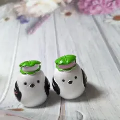 リトルフレンド　頭の上に柏餅シマエナガ　キャンドゥ