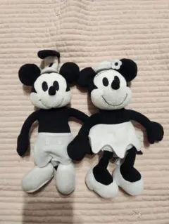 蒸気船ウィリー ミッキーミニー モノトーンぬいぐるみ