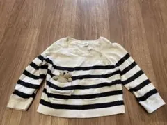 【大人気】babyGAP くまちゃんポケット ボーダーニット 80（12-18m