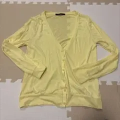 INGNI イエロー Vネック カーディガン テロ素材