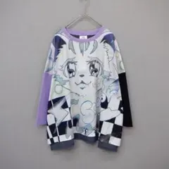スカラー scolar ネコドット柄切替プルオーバー - メルカリ