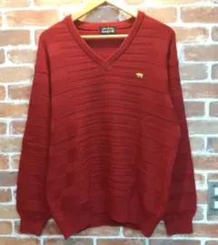 Jack Nicklaus 赤 Vネックセーター