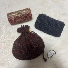 印傳屋　印鑑入れ、ポーチの小物3点セット