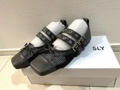 SLY BELTED MESH BALLET FLATS Mサイズ　BLACKのサムネイル