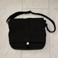 【00s】PRADA ショルダーバッグ ウール チャコールグレー