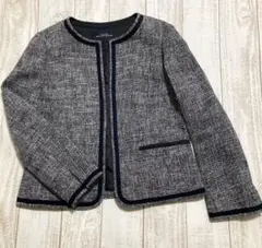 green label relaxing ノーカラーツイードジャケット