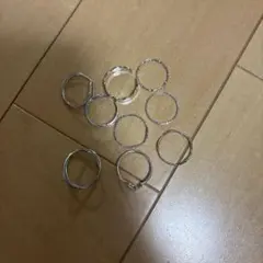 シルバー ツイストリング 9個セット