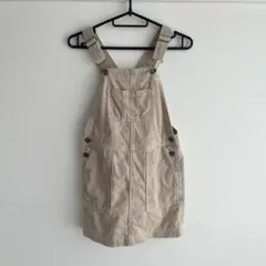 UNIQLO ベージュ コーデュロイ ジャンバースカート