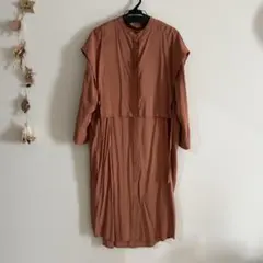 ★ナノユニバース★ブラウン シャツワンピース Sサイズ