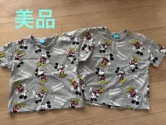 ミッキーマウス Tシャツ 2枚セット グレー