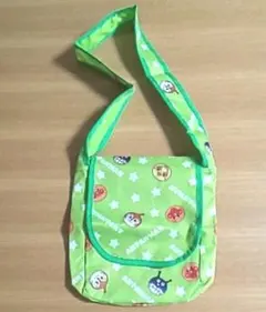 アンパンマン黄緑ショルダーバッグ メロンパンナちゃん ばいきんまん エコバッグ
