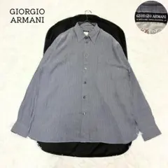 美品✨ ジョルジオアルマーニ クラシコ 長袖 シャツ ブラック XL