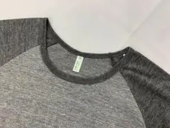 4.4オンス ラグランスリーブビッグTシャツ　ガールズM　チャコール