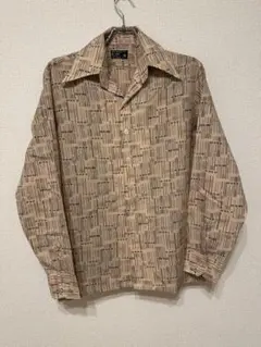 【90s】JCPenney オープンカラーシャツ　ビンテージ　総柄　幾何学的のサムネイル
