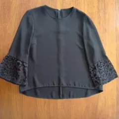 Loulou ブラックレース袖ブラウス サイズ2