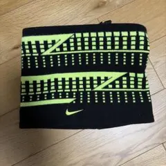 Nike ネックウォーマー 黒/黄緑 ストライプ