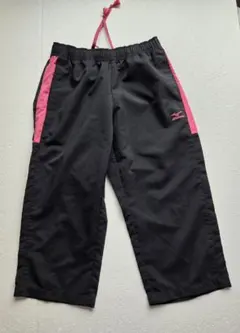【ミズノ MIZUNO】レディース ジャージ 下 七分丈　M 黒×ピンク
