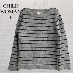 【CHILD WOMAN】【F】レディースニット　セーター　ボーダー　ウールのサムネイル