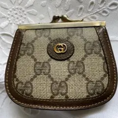 GUCCI グッチ　オールドグッチ　GGキャンバス　がま口　コインケース