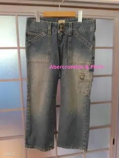 Abercrombie&Fitch★クロップド デニム 　ダメージ アメリカ製のサムネイル