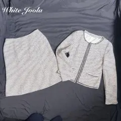 【美品・良品】✨White Joola ノーカラーセットアップ　ツイードLサイズ