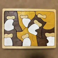 木製　動物顔ジグソーパズル