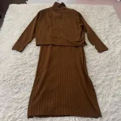 SALE2/25迄 Lilly Lynqueリブニットワンピース＋ニットセット