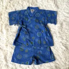 甚平　男の子　花火　夏　セットアップ　日本製　綿100％　90