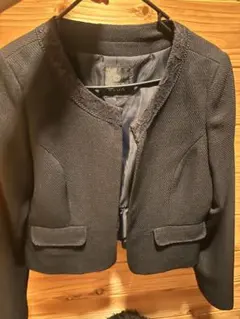 ネイビーショートジャケット レース付き