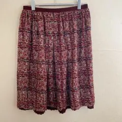 Anysisオンワード樫山　 リバーシブル花柄膝丈スカート