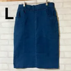 DELI by STYLE E U デニム　スカート　膝丈　Lのサムネイル