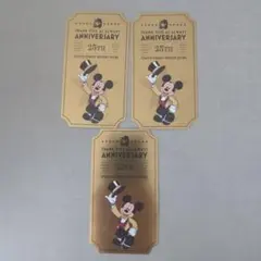 ディズニーストア25周年　来場記念ステッカー3枚