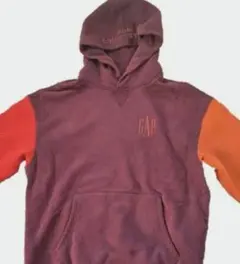 GAP カラーブロックフード付きパーカー 裏起毛 暖かい