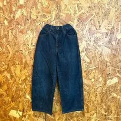 UNIQLO デニムパンツ ジーンズ ハイウエスト インディゴ レディース
