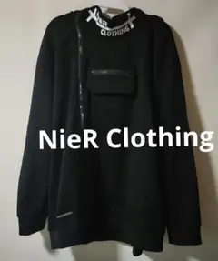 【未使用】NieR CL0THING ジップアップ ブラックパーカー
