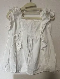 GRL ホワイト フリル タンクトップ Mサイズ