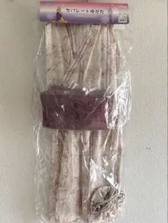 女の子　セパレート　ゆかた　120 ラプンツェル　紫　バースデー