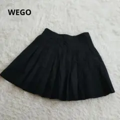 WEGO　ウィゴー　ミニプリーツスカート　ウエストゴム　ブラック　F