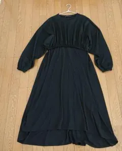 ZARA ブラック ロングワンピース 長袖　美品