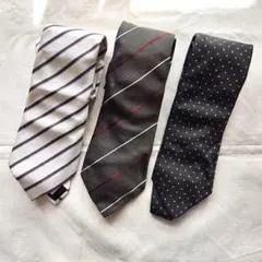 【美品】 ネクタイ 3本セット ストライプ・ドット