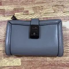 COACH コーチ 二つ折り財布 ハットンウォレット ターンロック グレーのサムネイル