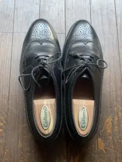 【美品】ジャランスリワヤ　クォーターブローグ　グレー　シューキーパー付 美品】ジャランスリワヤ クォーターブローグ グレー シューキーパー付