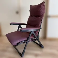 ⭐︎週末値下【Gravina】くつろぎのリクライニングアームチェア（ワインレッド）