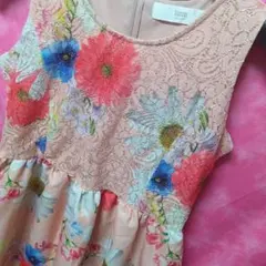 実質M-Lトッコクローゼット　ノースリーブワンピース花柄ピンク¥4580↓