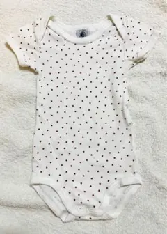 美品☆PETIT BATEAU ロンパース 12m プチバトー ハート　s/s