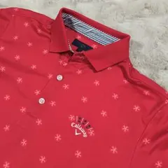 Callaway メンズ ゴルフシャツ レッド 半袖
