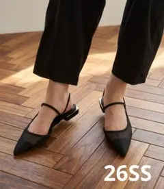 26SS【未使用】LE TALON GRISE シアーストラップスリングバック - メルカリ