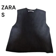 ZARA ザラ　ブラック ニットベスト S